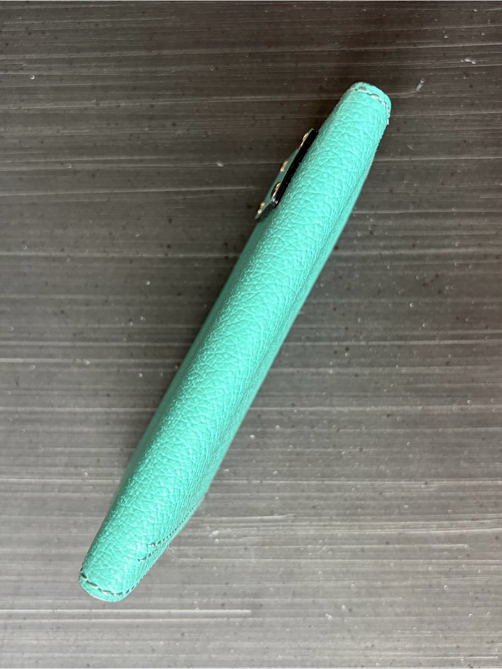 Kate Spade Turquoise Leather Passport Cover with Gold Logo Plate: see photos - Picture 4 of 4